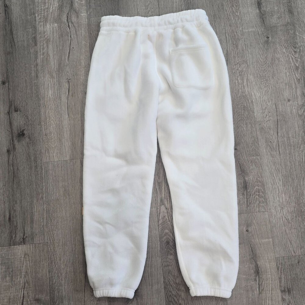 Yellow Label Co. Women's White Fleece Jogger Pants Size Medium warm soft comfy